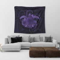 Hawaii Turtle Hibiscus Polynesian Tapestry - Full Style - Purple - AH - Polynesian Pride