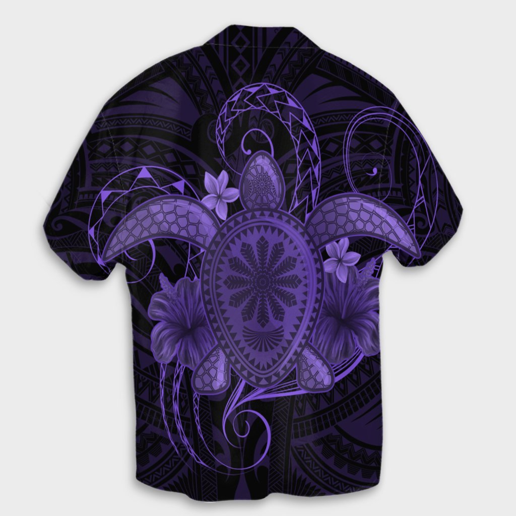Hawaii Turtle Hibiscus Polynesian Hawaiian Shirt - Full Style - Purple - AH - Polynesian Pride