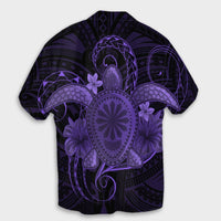 Hawaii Turtle Hibiscus Polynesian Hawaiian Shirt - Full Style - Purple - AH - Polynesian Pride