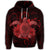 Hawaiian Turtle Hibiscus Polynesian Hoodie Full Style Red - Polynesian Pride