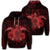 Hawaiian Turtle Hibiscus Polynesian Hoodie Full Style Red Unisex Art - Polynesian Pride