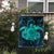 Hawaii Turtle Hibiscus Polynesian Flag - Full Style - Turquoise - AH - Polynesian Pride