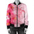Hawaii Turtle Hibiscus Vintage Pink Bomber Jacket - AH - Polynesian Pride