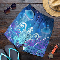 Hawaii Turtle Jellyfish Coral Men's Shorts Galaxy Men's Shorts - AH Art - Polynesian Pride