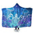 Hawaii Turtle Jellyfish Coral Hooded Blanket Galaxy Hooded Blanket - AH Hooded Blanket White - Polynesian Pride