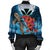 Hawaii Turtle Kanaka Hibiscus Stary Night Bomber Jacket - AH - Polynesian Pride