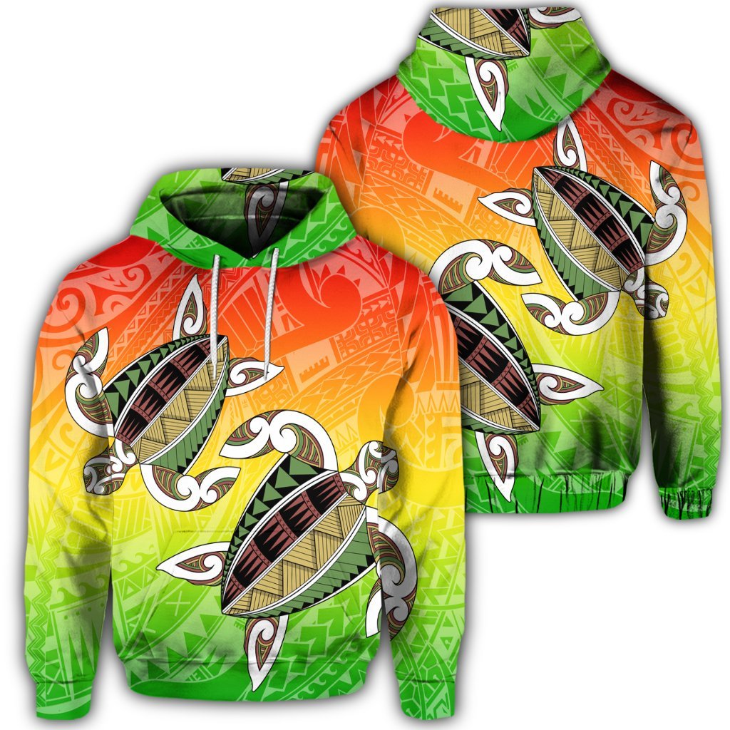 Hawaiian Turtle Kanaka Maoli Hoodie Unisex Art - Polynesian Pride