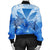 Hawaii Turtle Kanaka Plumeria Polynesian Bomber Jacket Blue - AH - Polynesian Pride