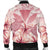 Hawaii Turtle Kanaka Plumeria Polynesian Bomber Jacket Pink - AH - Polynesian Pride