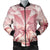 Hawaii Turtle Kanaka Plumeria Polynesian Bomber Jacket Pink - AH Black Unisex - Polynesian Pride