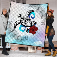 Hawaii Turtle Lollipop Plumeria Premium Quilts - AH - Polynesian Pride