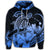 Hawaiian Turtle Map Polynesian Hoodie Safety Blue - Polynesian Pride