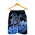 Hawaii Turtle Map Polynesian Men's Shorts Safety Blue - AH - Polynesian Pride