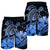 Hawaii Turtle Map Polynesian Men's Shorts Safety Blue - AH - Polynesian Pride