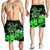 Hawaii Turtle Map Polynesian Men's Shorts Safety Green - AH - Polynesian Pride