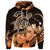 Custom Hawaii Turtle Map Polynesian Hoodie Safety Orange - Polynesian Pride