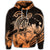 Hawaiian Turtle Map Polynesian Hoodie Safety Orange - Polynesian Pride