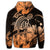 Hawaiian Turtle Map Polynesian Hoodie Safety Orange - Polynesian Pride