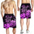 Hawaii Turtle Map Polynesian Men's Shorts Safety Pink - AH - Polynesian Pride