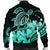 Hawaii Turtle Map Polynesian Bomber Jacket Safety Turquoise - AH - Polynesian Pride