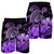 Hawaii Turtle Map Polynesian Men's Shorts Safety Violet 2 - AH - Polynesian Pride