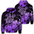 Hawaiian Turtle Map Polynesian Hoodie Safety Violet 2 Unisex Art - Polynesian Pride