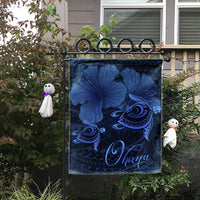 Hawaii Turtle Ohana Hibiscus Poly Flag - Blue - AH - Polynesian Pride