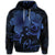 Hawaiian Turtle Ohana Hibiscus Poly Hoodie Blue - Polynesian Pride