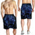 Hawaii Turtle Ohana Hibiscus Poly Men's Shorts - Blue - AH - Polynesian Pride