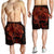 Hawaii Turtle Ohana Hibiscus Poly Men's Shorts - Orange - AH - Polynesian Pride