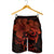 Hawaii Turtle Ohana Hibiscus Poly Men's Shorts - Orange - AH - Polynesian Pride