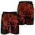 Hawaii Turtle Ohana Hibiscus Poly Men's Shorts - Orange - AH - Polynesian Pride