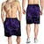 Hawaii Turtle Ohana Hibiscus Poly Men's Shorts - Purple - AH - Polynesian Pride