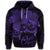 Hawaiian Turtle Ohana Hibiscus Poly Hoodie Purple - Polynesian Pride