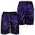 Hawaii Turtle Ohana Hibiscus Poly Men's Shorts - Purple - AH - Polynesian Pride