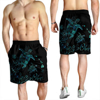 Hawaii Turtle Ohana Paua Shell Men's Shorts - AH - Polynesian Pride
