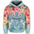 Hawaiian Turtle Ohana Stary Night Hibiscus Hoodie - Polynesian Pride