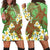 Hawaii Turtle Plumeria Hoodie Dress - Green Style - AH Black - Polynesian Pride