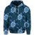 Hawaiian Turtle Plumeria Blue Hoodie - Polynesian Pride