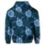 Hawaiian Turtle Plumeria Blue Hoodie - Polynesian Pride