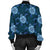 Hawaii Turtle Plumeria Blue Bomber Jacket - AH - Polynesian Pride