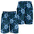 Hawaii Turtle Plumeria Blue Men's Shorts - AH - Polynesian Pride