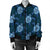 Hawaii Turtle Plumeria Blue Bomber Jacket - AH - Polynesian Pride