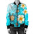 Hawaii Turtle Plumeria Coat Of Arm Ocean Bomber Jacket - AH - Polynesian Pride