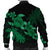 Hawaii Turtle Plumeria Coconut Tree Polynesian Bomber Jacket - Green - AH - Polynesian Pride