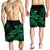 Hawaii Turtle Plumeria Coconut Tree Polynesian Men's Shorts - Green - AH - Polynesian Pride