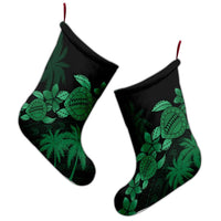 Hawaii Turtle Plumeria Coconut Tree Polynesian Christmas Stocking - Green - AH - Polynesian Pride