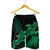 Hawaii Turtle Plumeria Coconut Tree Polynesian Men's Shorts - Green - AH - Polynesian Pride