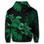 Hawaiian Turtle Plumeria Coconut Tree Polynesian Hoodie Green - Polynesian Pride