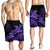 Hawaii Turtle Plumeria Coconut Tree Polynesian Men's Shorts - Purple - AH - Polynesian Pride